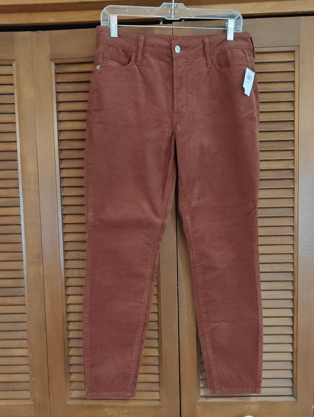 Old Navy Rockstar Super Skinny Corduroy Pants - Rust Maroon
